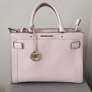 Michael Kors Pink Handbag With Crossbody Strap